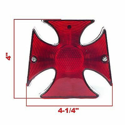 2FastMoto Maltese Cross 4" Taillight For Motorcycles Scooters ATV's 62-30350_651607