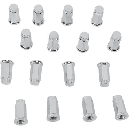 ITP 16/Pack 3/8"-24 Flat Base Chrome Lug Nuts ALUG11BX_397746