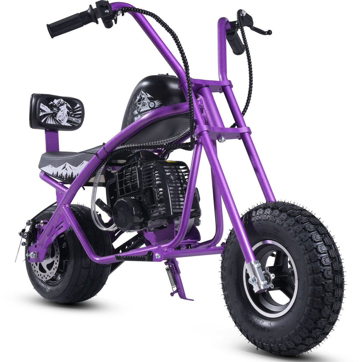MotoTec USA MotoTec 49cc Gas Mini Chopper V2 Purple [MPN: MT-MC-V2_Purple]_2750525