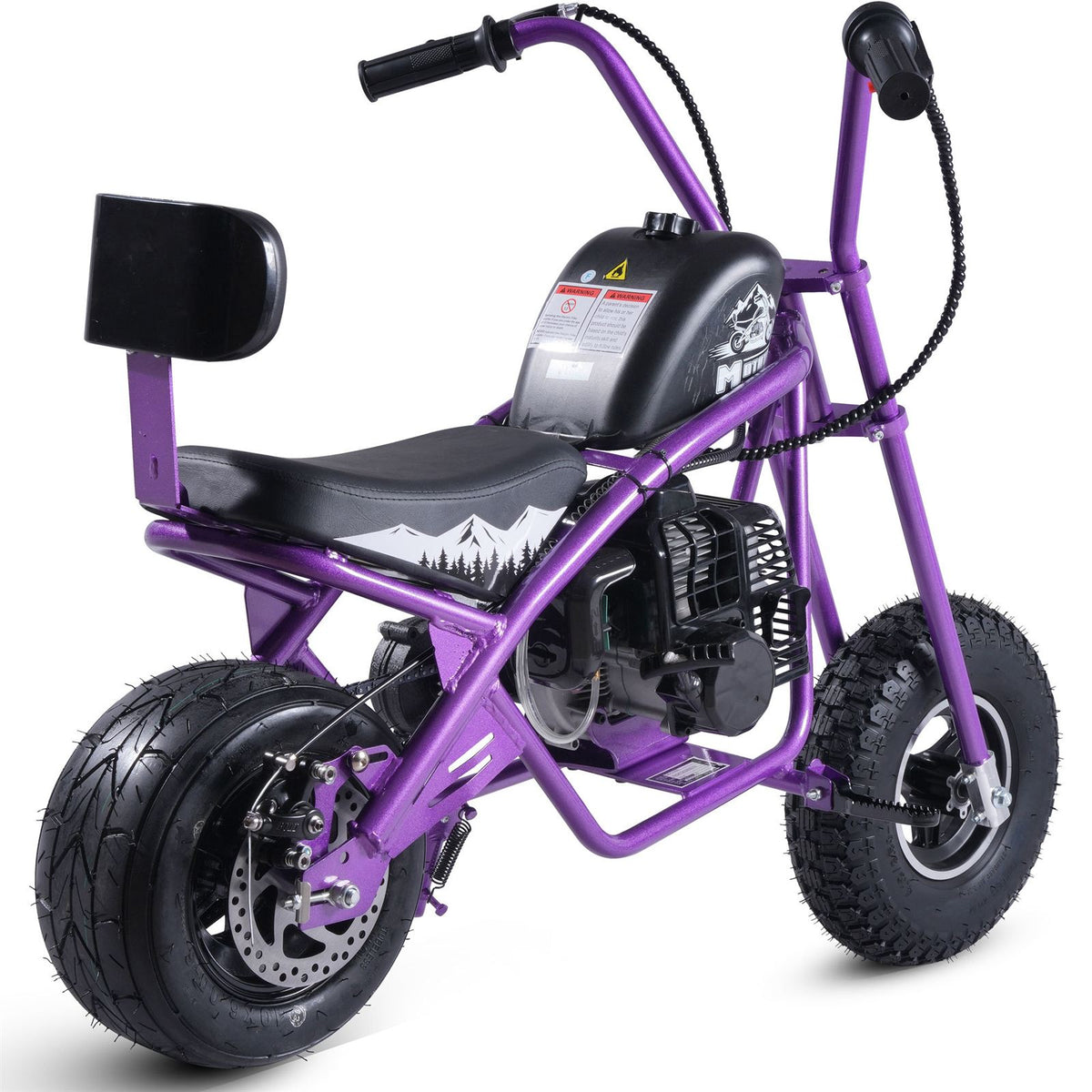 MotoTec USA MotoTec 49cc Gas Mini Chopper V2 Purple [MPN: MT-MC-V2_Purple]_2750528