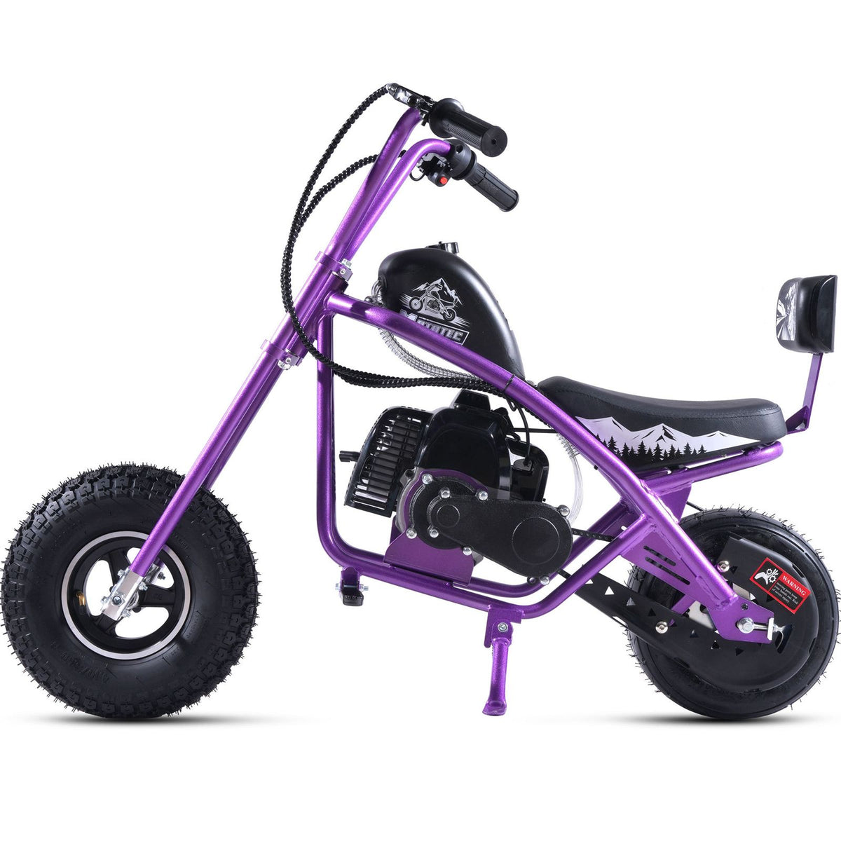 MotoTec USA MotoTec 49cc Gas Mini Chopper V2 Purple [MPN: MT-MC-V2_Purple]_2750529