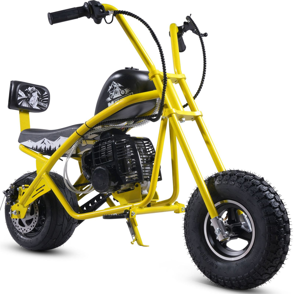 MotoTec USA MotoTec 49cc Gas Mini Chopper V2 Yellow [MPN: MT-MC-V2_Yellow]_2750537
