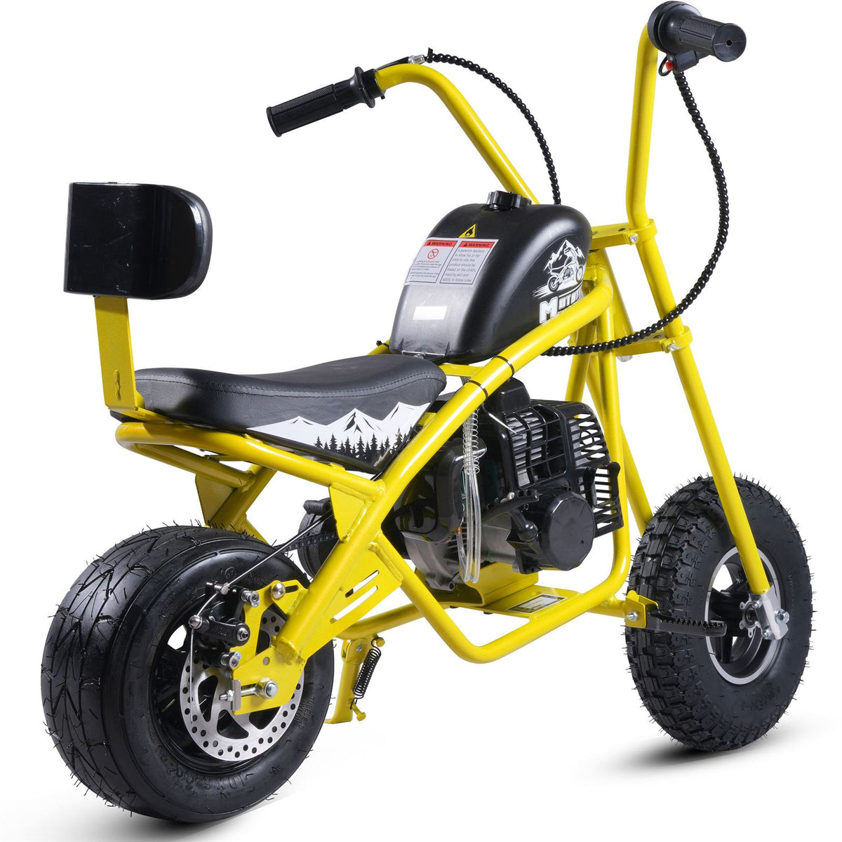 MotoTec USA MotoTec 49cc Gas Mini Chopper V2 Yellow [MPN: MT-MC-V2_Yellow]_2750539