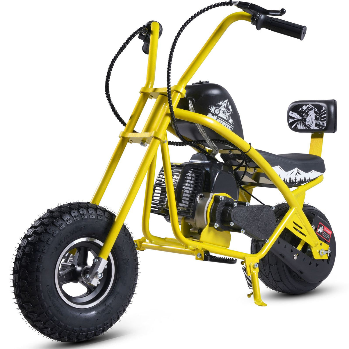 MotoTec USA MotoTec 49cc Gas Mini Chopper V2 Yellow [MPN: MT-MC-V2_Yellow]_2750542