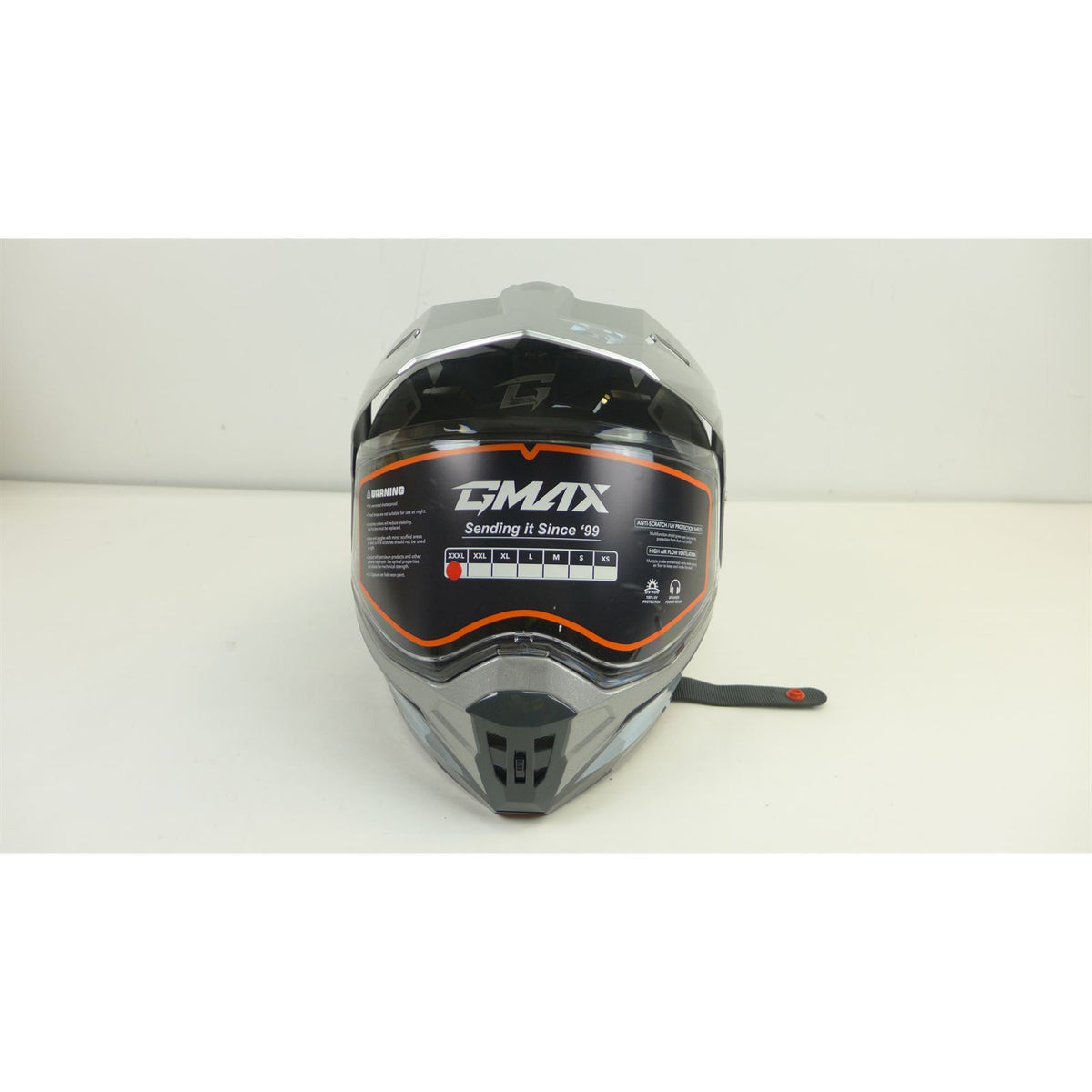 GMax MD-74 Striker Helmet w/Silver Shield - Silver/Blue - 3XL OPEN BOX [MPN: M17411079]_2741148