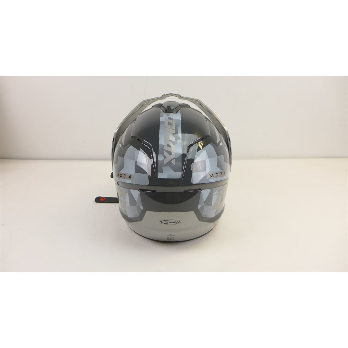 GMax MD-74 Striker Helmet w/Silver Shield - Silver/Blue - 3XL OPEN BOX [MPN: M17411079]_2741149