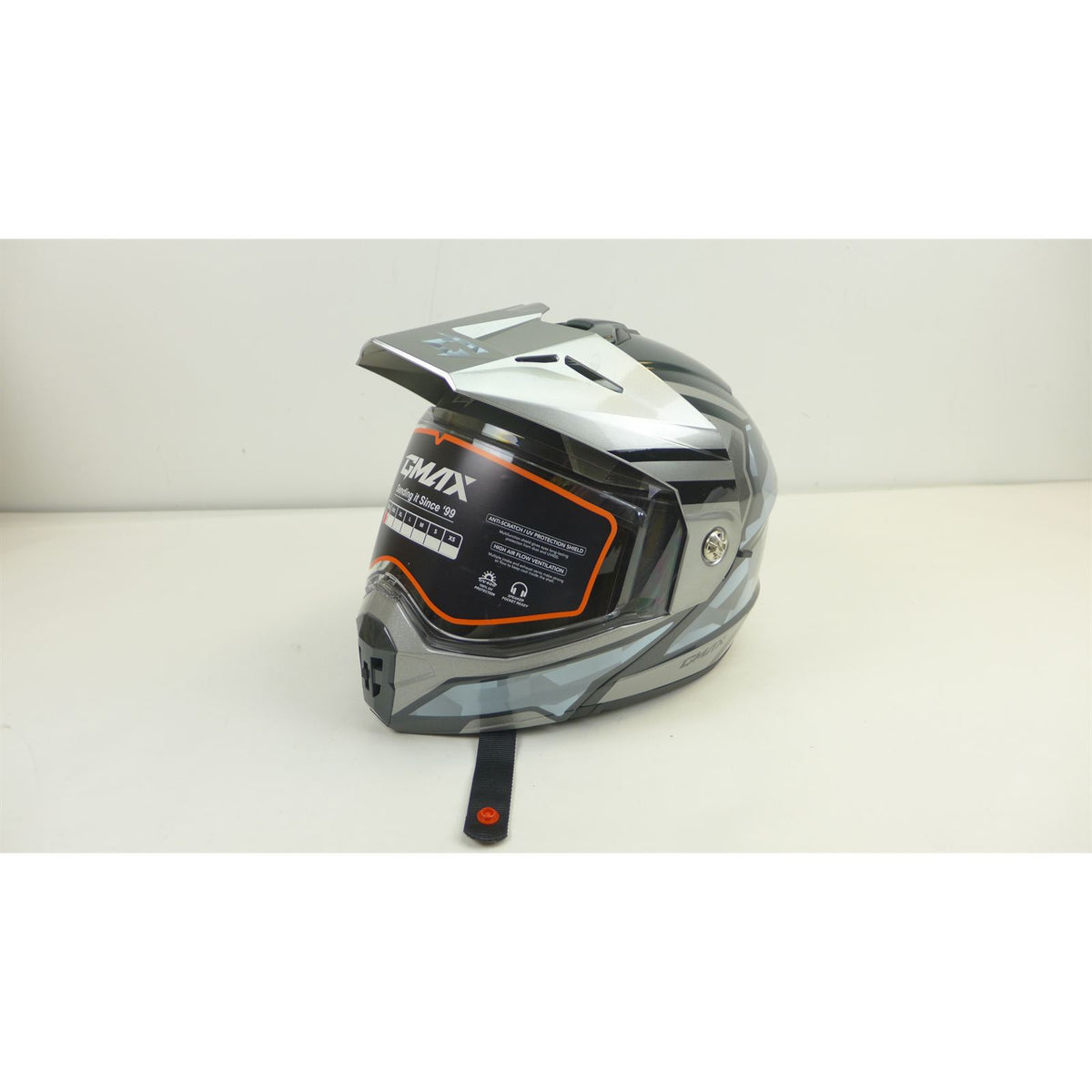 GMax MD-74 Striker Helmet w/Silver Shield - Silver/Blue - 3XL OPEN BOX [MPN: M17411079]_2741150