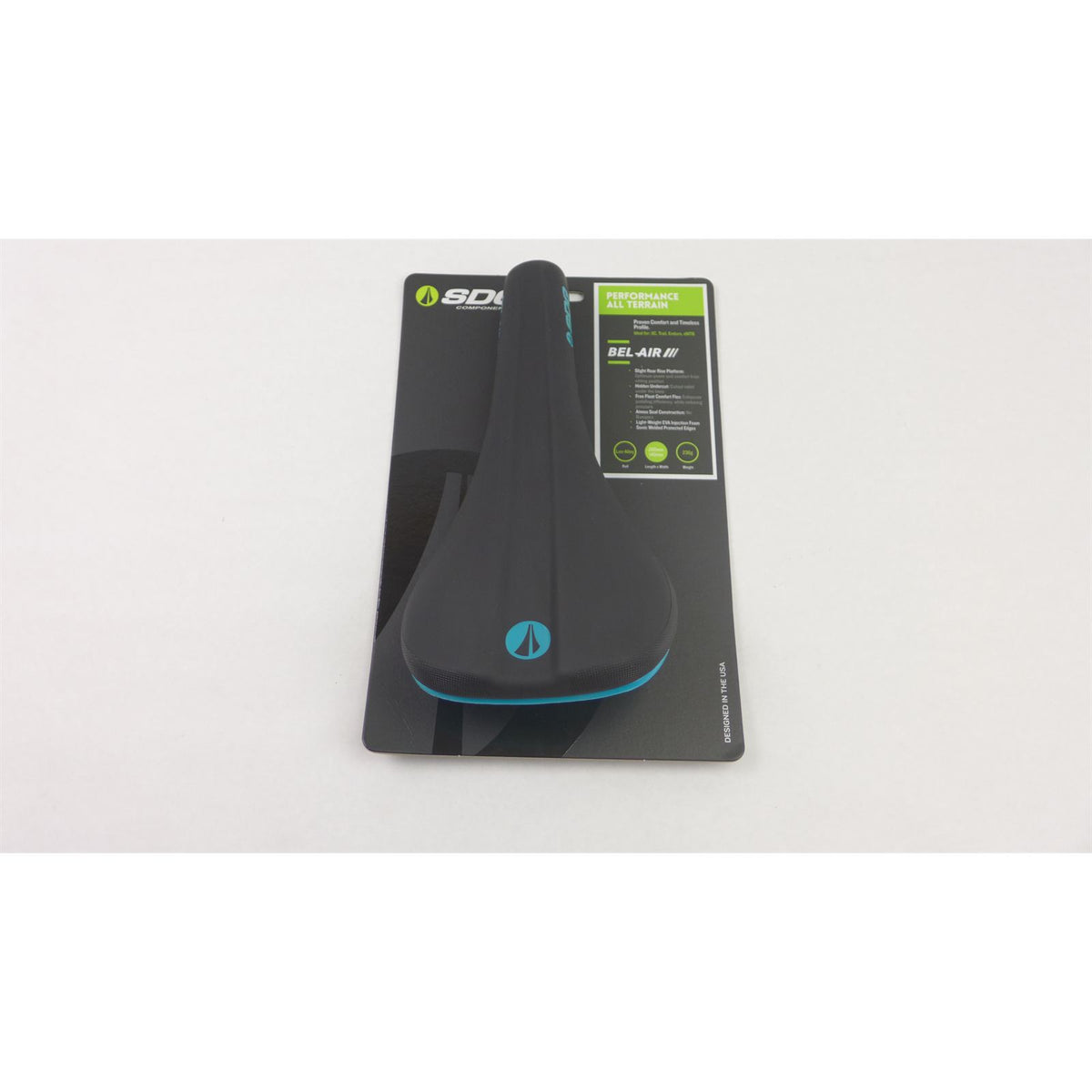SDG Components Bike Saddle 260 x 140mm Unisex - Black/Turquoise OPEN BOX [MPN: 06334]_2764920