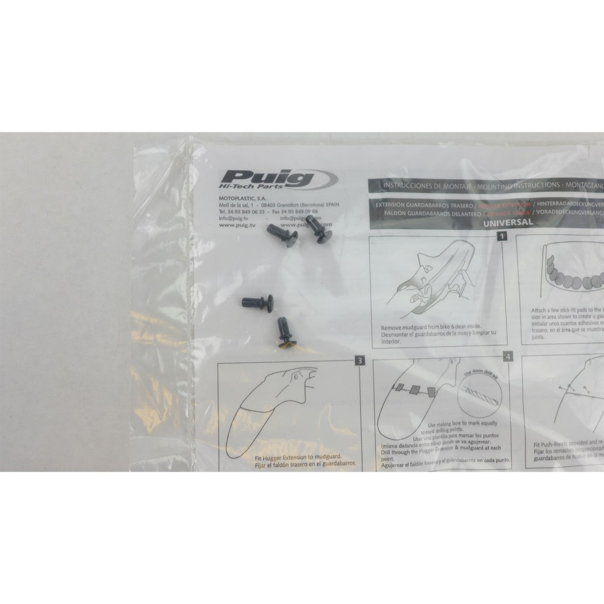 Puig FRONT FENDER EXTENSION PIAGGIO VESPA GTS125 OPEN BOX [MPN: 22018N]_2764966