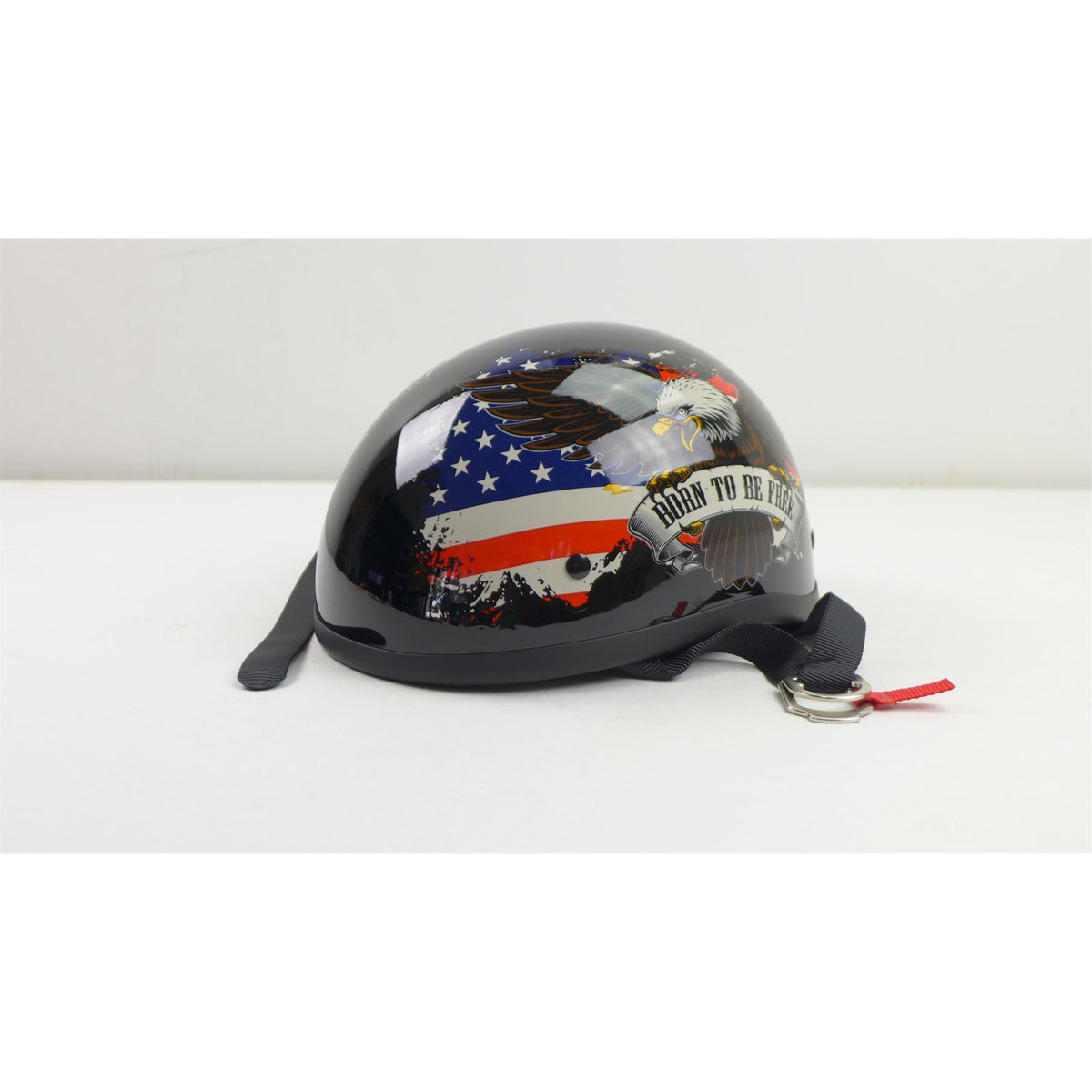 Biker's Choice Skid Lid Freedom Eagle Helmet - Black - Medium OPEN BOX [MPN: 649532]_2765054