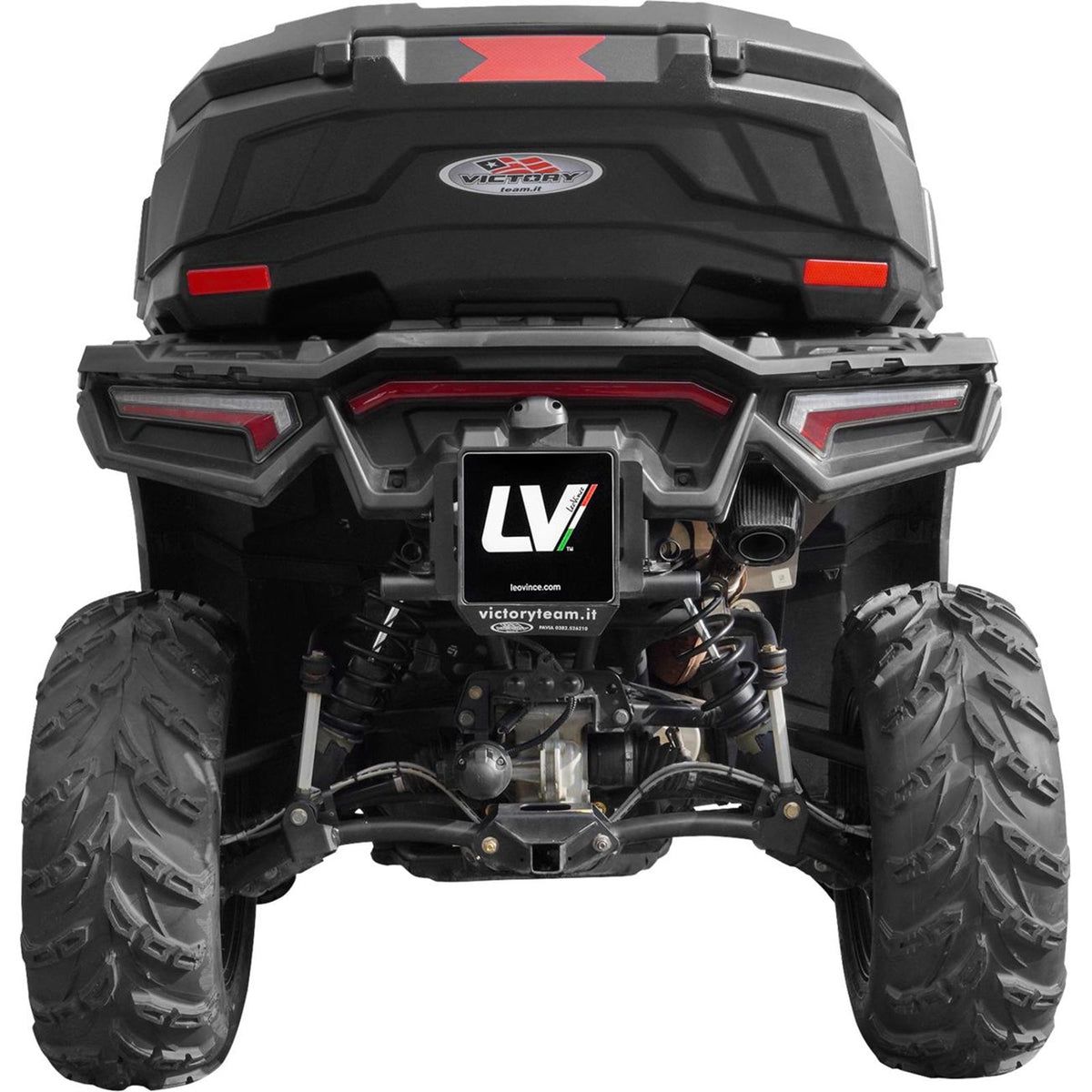 LeoVince LV One Evo Slip-On Muffler - Stainless Steel for Sportsman 1000 XP [MPN: 14474EU]_2739504