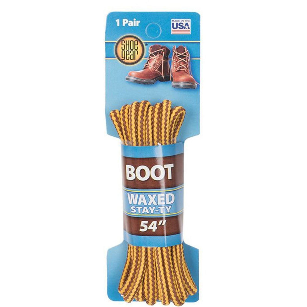 Shoe Gear Waxed Boot Laces - 54" - Brown/Gold [MPN: 311-04]_2741066