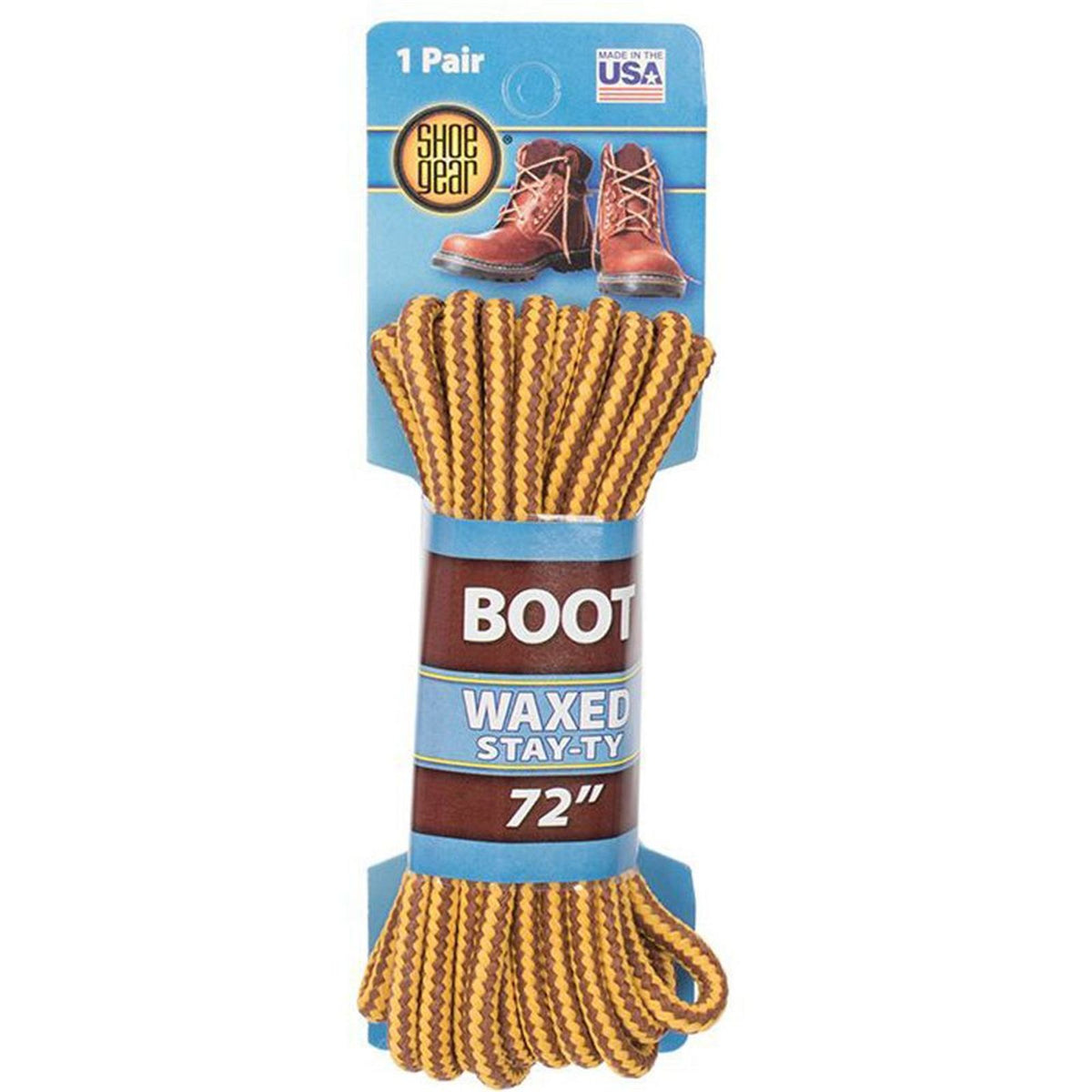 Shoe Gear Waxed Boot Laces - 72" - Brown/Gold [MPN: 311-02]_2741064