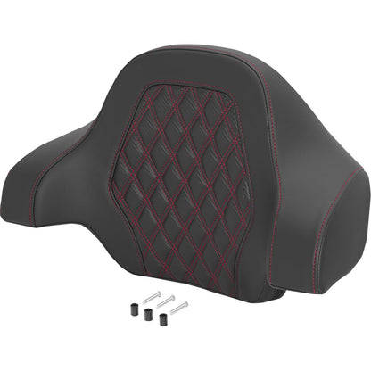 Saddlemen Deluxe Tour Pack Sissy Bar Pad - Carbon Fiber - Red Lattice Stitch [MPN: 071020704]_2742419