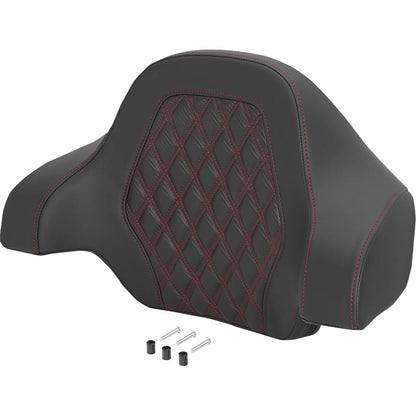 Saddlemen Deluxe Tour Pack Sissy Bar Pad - Carbon Fiber - Red Lattice Stitch [MPN: 071020704]_2744014