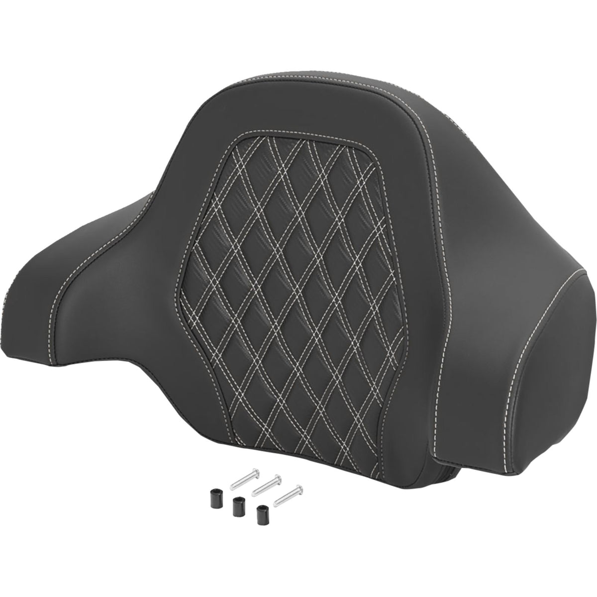 Saddlemen Deluxe Tour Pack Sissy Bar Pad - Carbon Fiber - White Lattice Stitch [MPN: 071020706]_2741466