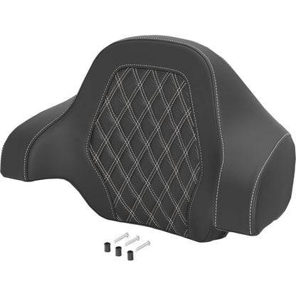 Saddlemen Deluxe Tour Pack Sissy Bar Pad - Carbon Fiber - White Lattice Stitch [MPN: 071020706]_2741466