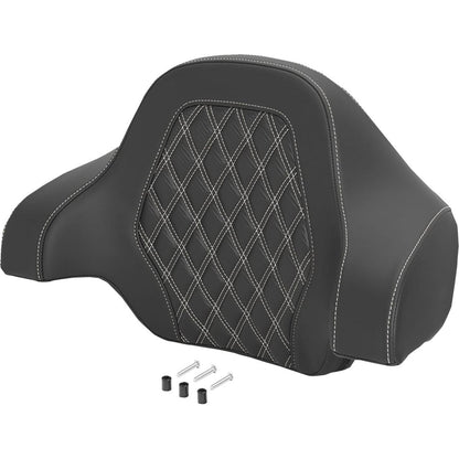Saddlemen Deluxe Tour Pack Sissy Bar Pad - Carbon Fiber - White Lattice Stitch [MPN: 071020706]_2743957