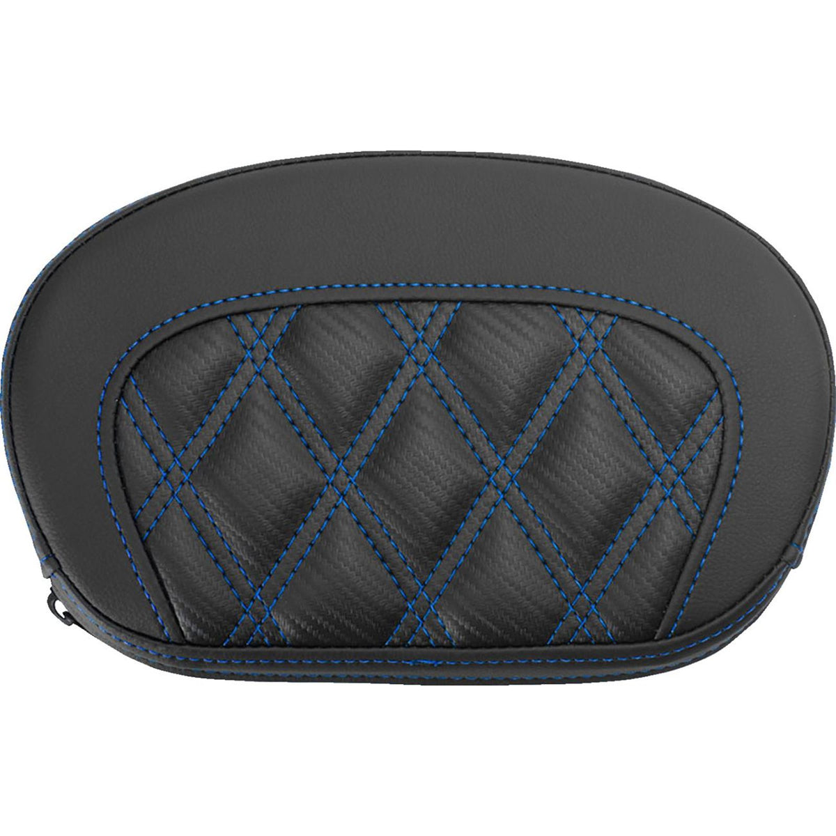 Saddlemen Mini Contour Sissy Bar Pad - Lattice - Carbon Fiber - Blue Stitch [MPN: 061020701]_2749786