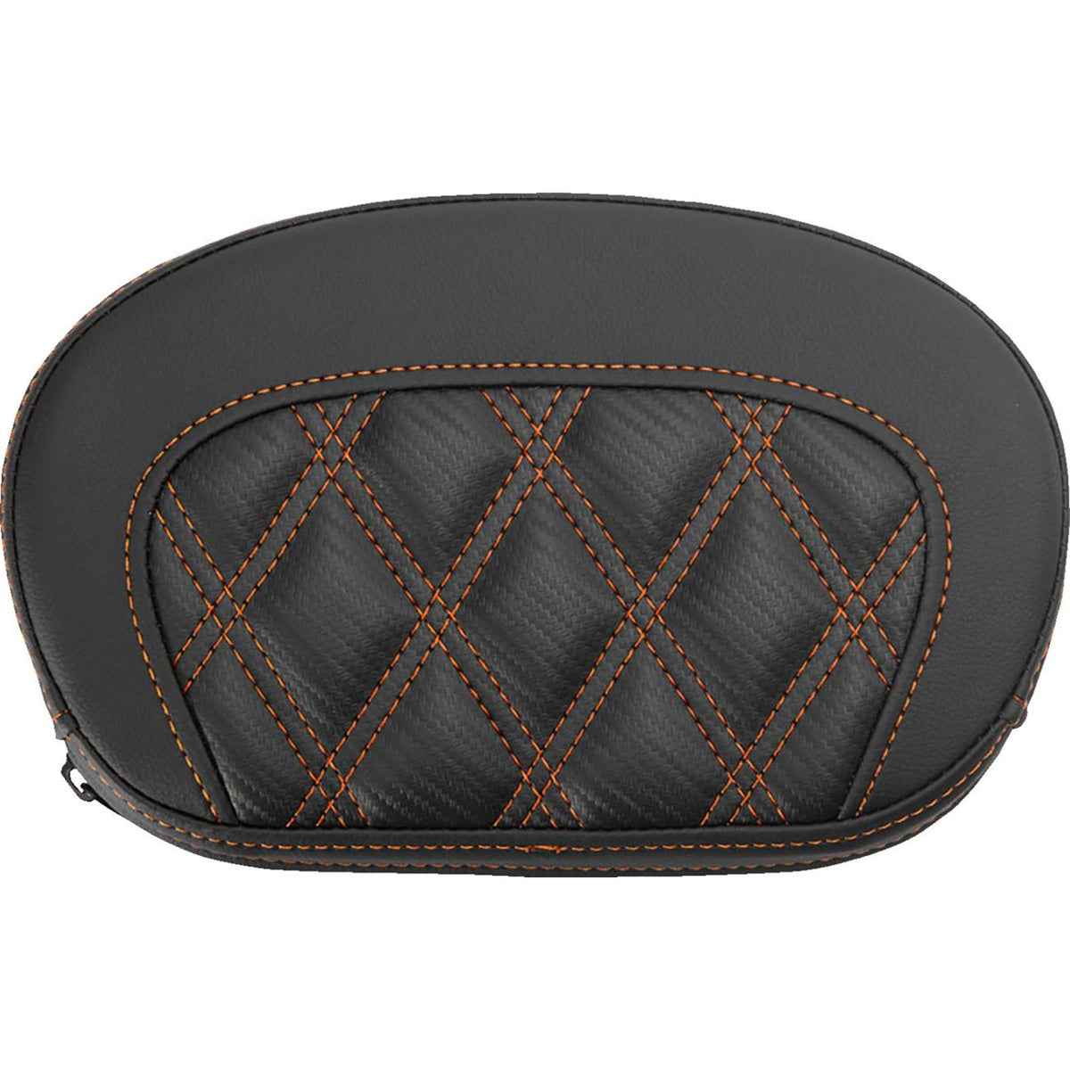 Saddlemen Mini Contour Sissy Bar Pad - Lattice - Carbon Fiber - Orange Stitch [MPN: 061020703]_2746681