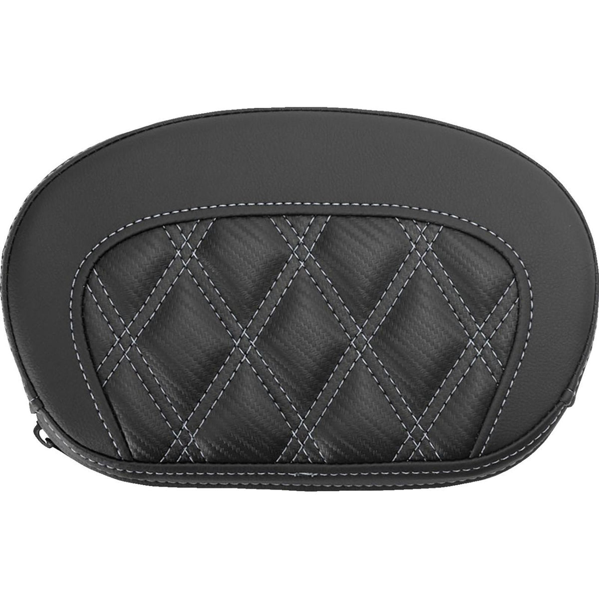 Saddlemen Mini Contour Sissy Bar Pad - Lattice - Carbon Fiber - Silver Stitch [MPN: 061020705]_2746683