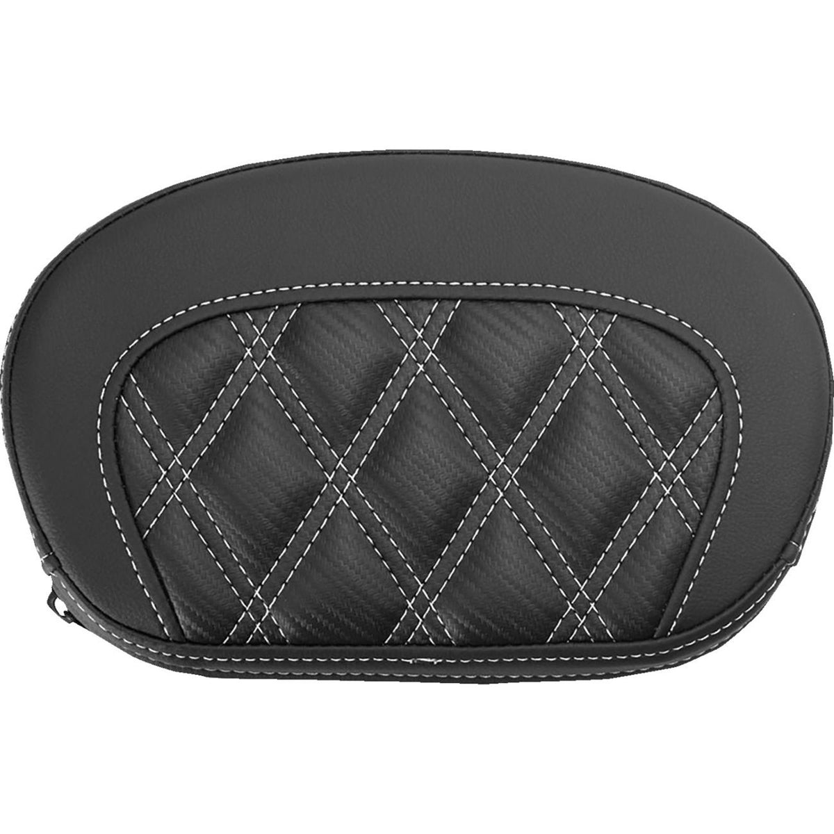 Saddlemen Mini Contour Sissy Bar Pad - Lattice - Carbon Fiber - White Stitch [MPN: 061020706]_2749791