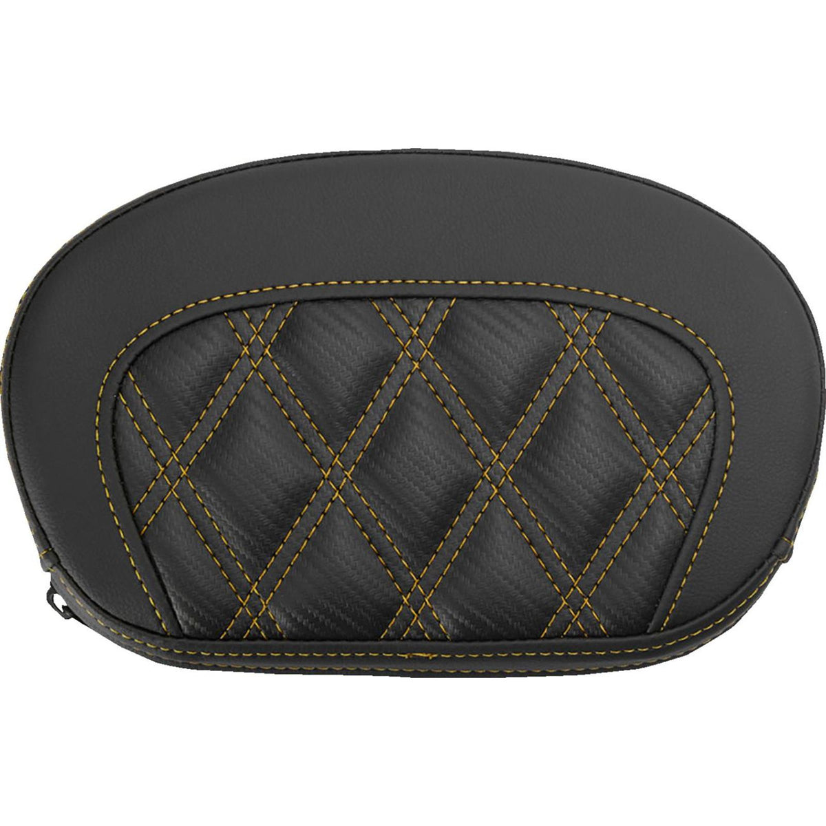 Saddlemen Mini Contour Sissy Bar Pad - Lattice - Carbon Fiber - Gold Stitch [MPN: 061020707]_2749792