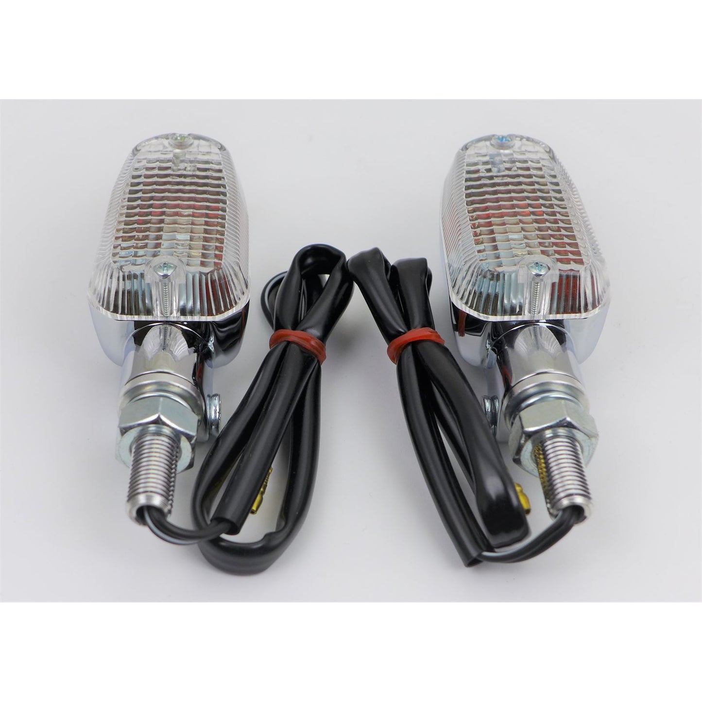 2FastMoto Mini Stalk Mark II Turn Signals Clear Lens - Chrome - Fits Most Cruisers 20-2131_938697