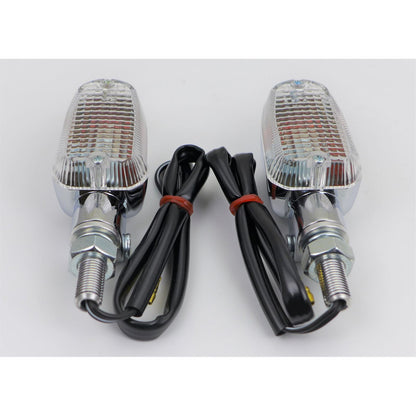 2FastMoto Mini Stalk Mark II Turn Signals Clear Lens - Chrome - Fits Most Cruisers 20-2131_938697