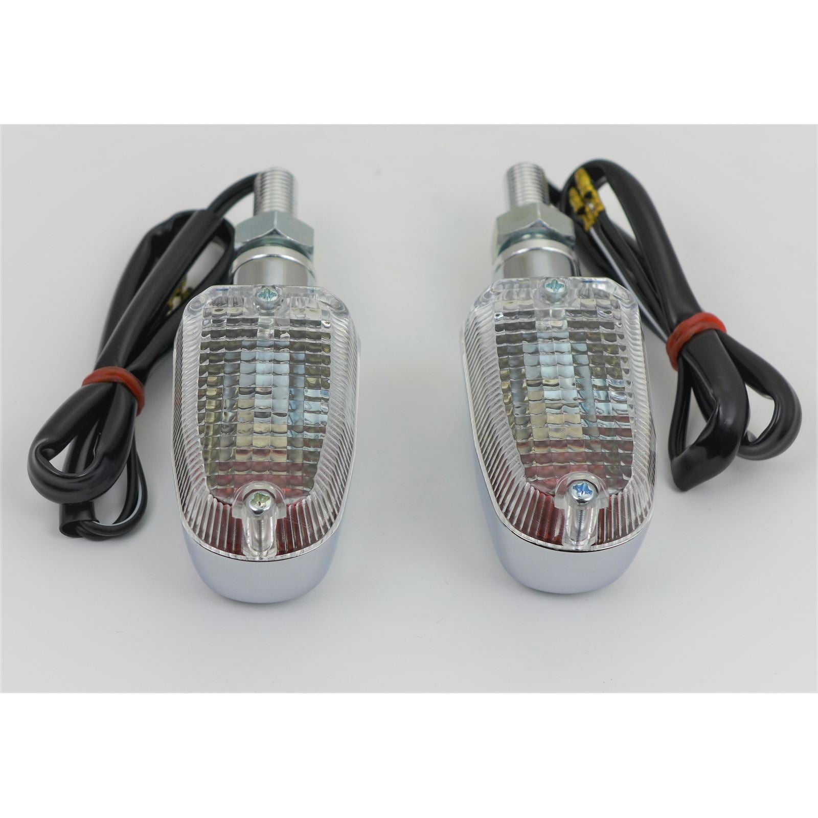 2FastMoto Mini Stalk Mark II Turn Signals Clear Lens - Chrome - Fits Most Cruisers 20-2131_938699