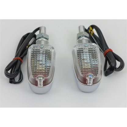 2FastMoto Mini Stalk Mark II Turn Signals Clear Lens - Chrome - Fits Most Cruisers 20-2131_938699