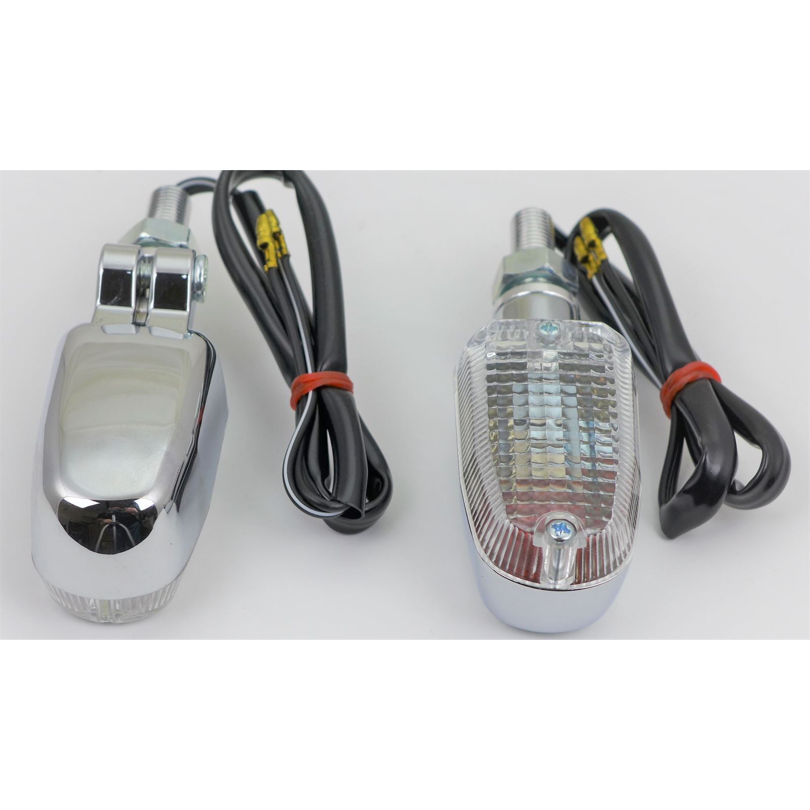 2FastMoto Mini Stalk Mark II Turn Signals Clear Lens - Chrome - Fits Most Cruisers 20-2131_938700