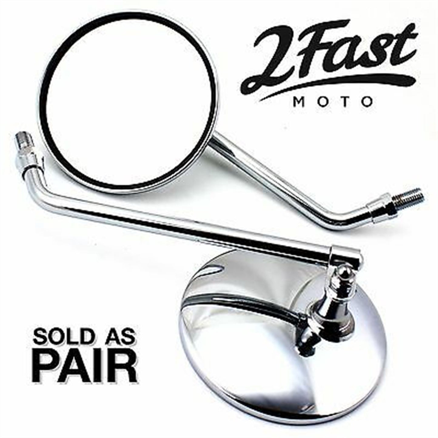 2FastMoto 10mm Chrome Mirror Pair for Honda/Suzuki Models 1965-2013 20-42410x2_625197