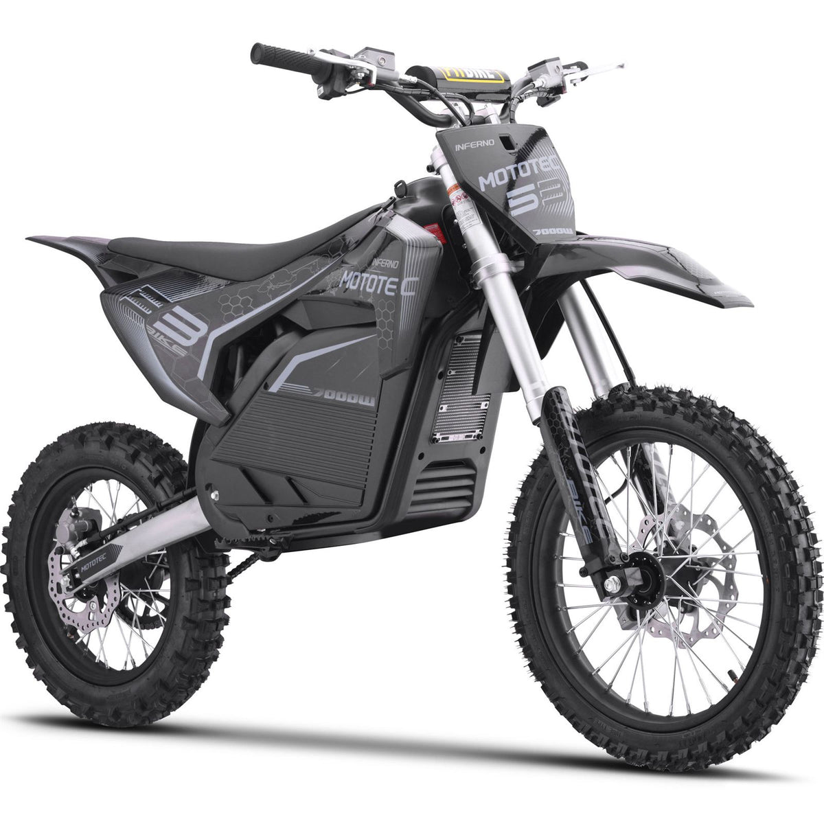 MotoTec USA 72v 7000w Pro Electric Dirt Bike Lithium - Grey [MPN: MT-Dirt-Pro-7000_Grey]_2764657
