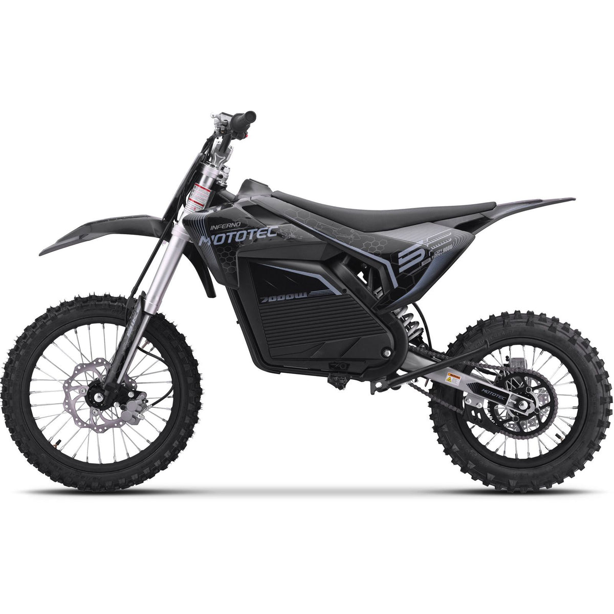 MotoTec USA 72v 7000w Pro Electric Dirt Bike Lithium - Grey [MPN: MT-Dirt-Pro-7000_Grey]_2764658