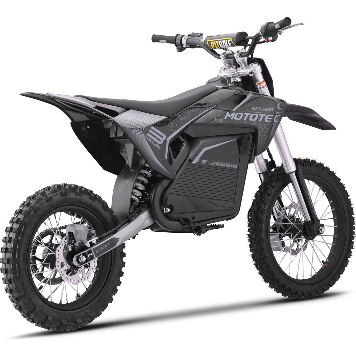 MotoTec USA 72v 7000w Pro Electric Dirt Bike Lithium - Grey [MPN: MT-Dirt-Pro-7000_Grey]_2764661