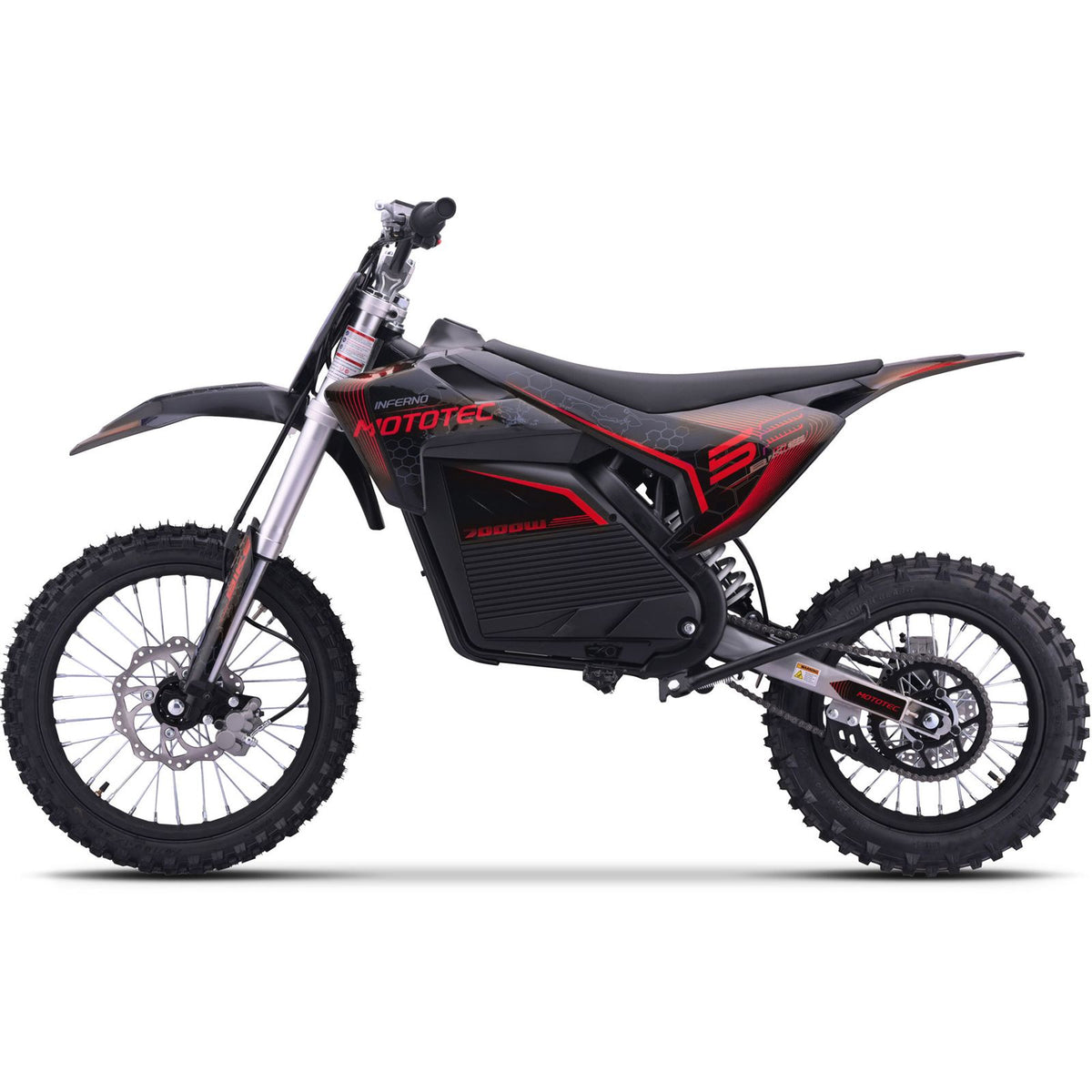 MotoTec USA 72v 7000w Pro Electric Dirt Bike Lithium - Red [MPN: MT-Dirt-Pro-7000_Red]_2764665