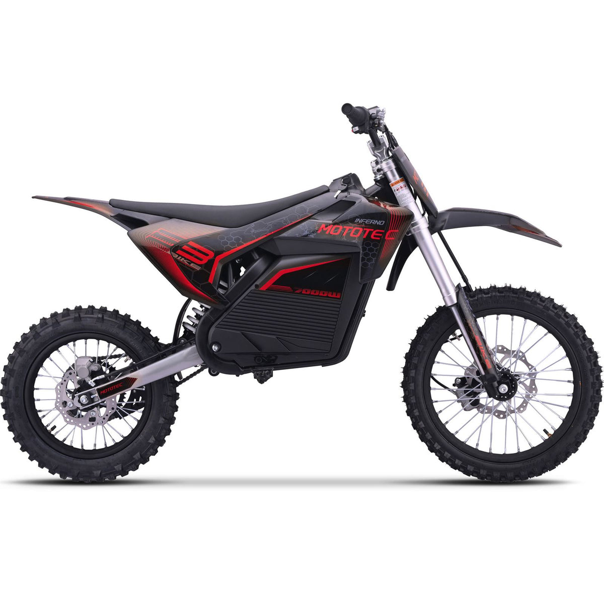 MotoTec USA 72v 7000w Pro Electric Dirt Bike Lithium - Red [MPN: MT-Dirt-Pro-7000_Red]_2764666