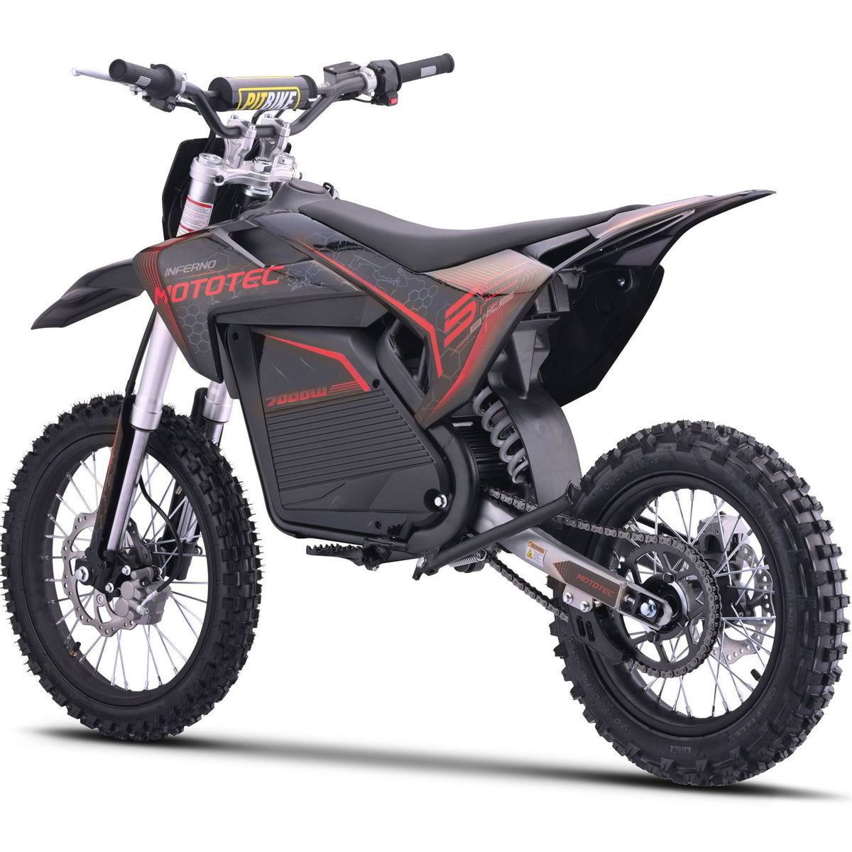 MotoTec USA 72v 7000w Pro Electric Dirt Bike Lithium - Red [MPN: MT-Dirt-Pro-7000_Red]_2764667