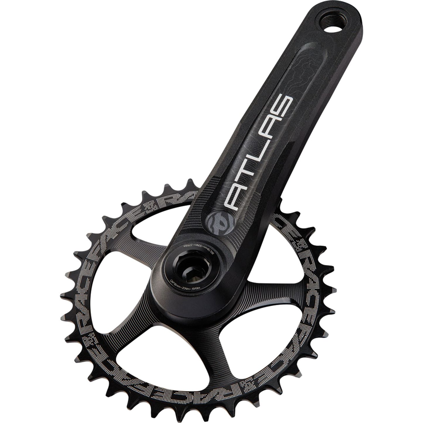 Race Face Atlas Crank Arms - 165mm Black - For 68mm or 73mm BB Shell [MPN: CK16AA165BLK]_216791
