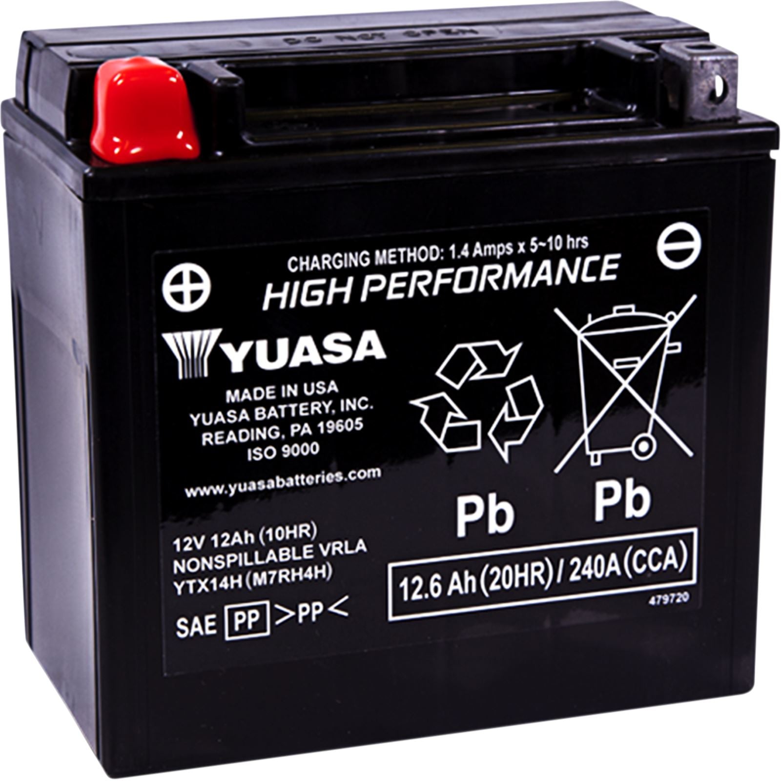 Yuasa AGM Battery - 12V - 12ah - YTX14H YUAM7RH4H_501376