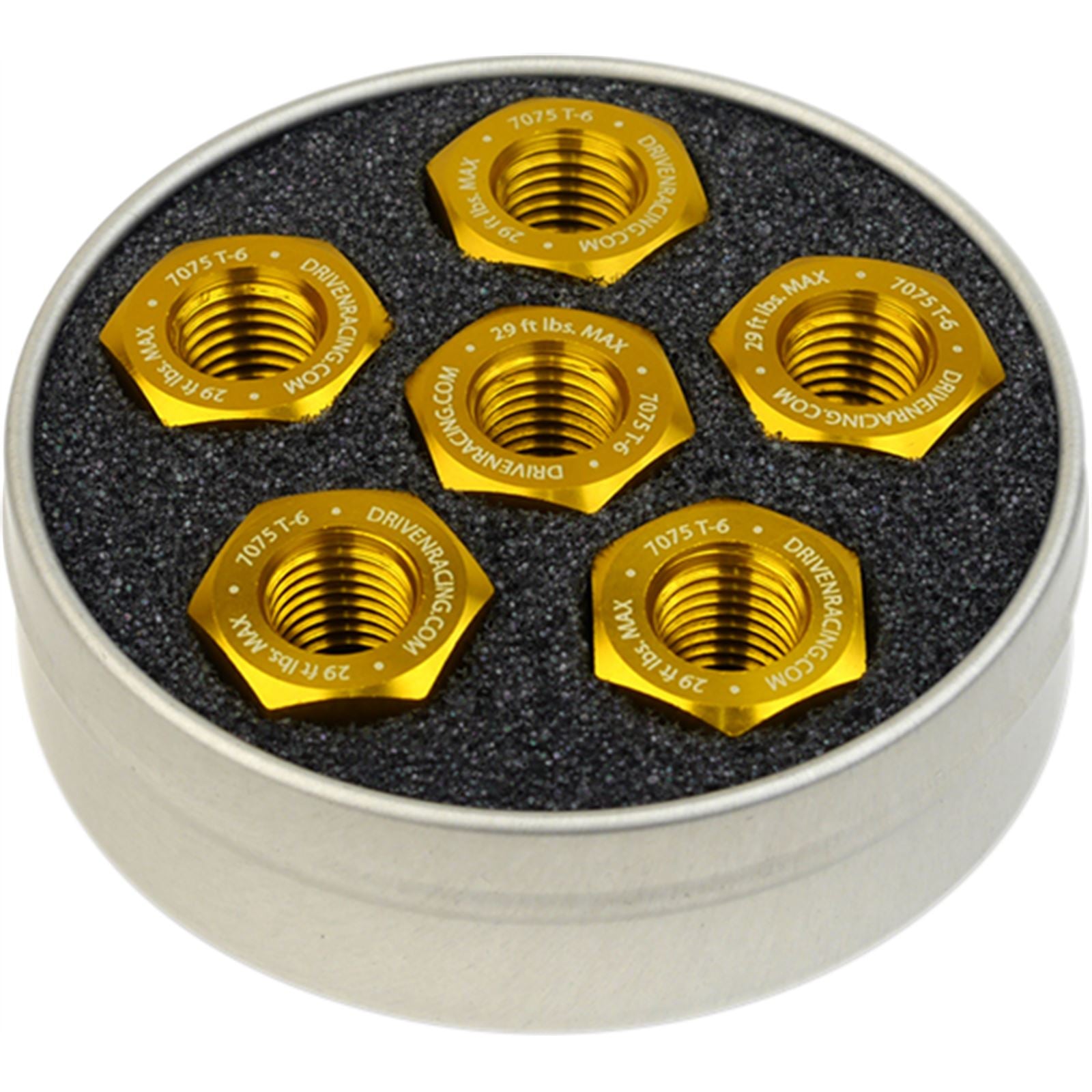 Driven Sprocket Nut Aluminum 10x1.0 Gold [MPN: DSN6GD]_374849