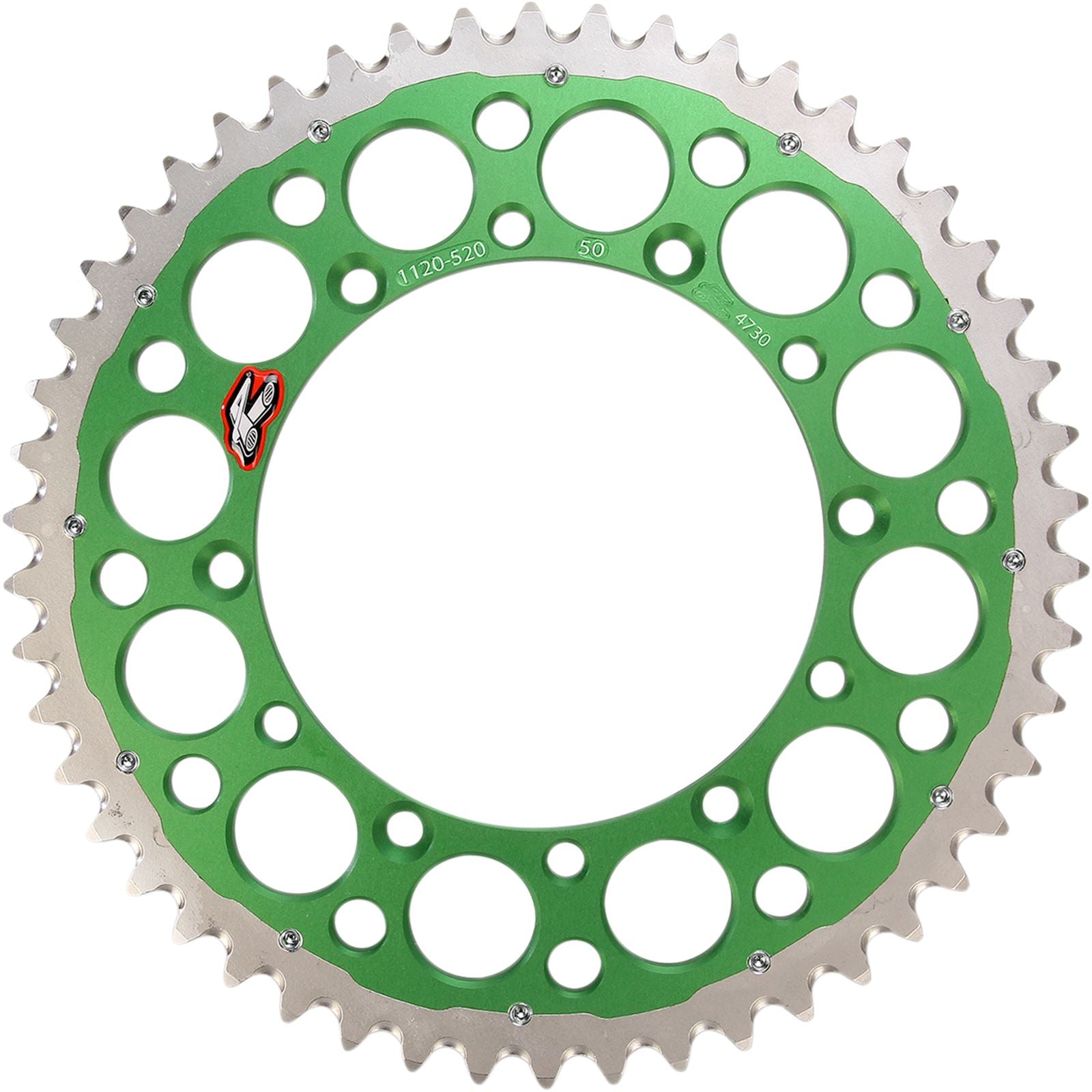 Renthal Twinring™ Rear Sprocket - 50-Tooth - Green 112052050GPGN_464284
