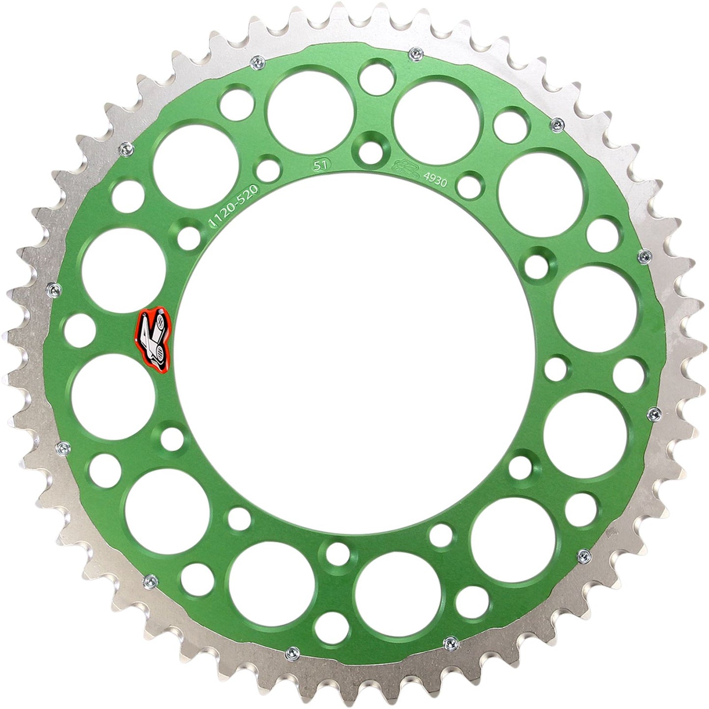Renthal Twinring™ Rear Sprocket - 51-Tooth - Green 112052051GPGN_464285