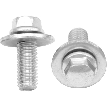 Bolt MC Hardware 8mm Hex Head Flange Bolt 6x1.0x16mm with 16mm Washer - 10/Pack 024-11616_1002441
