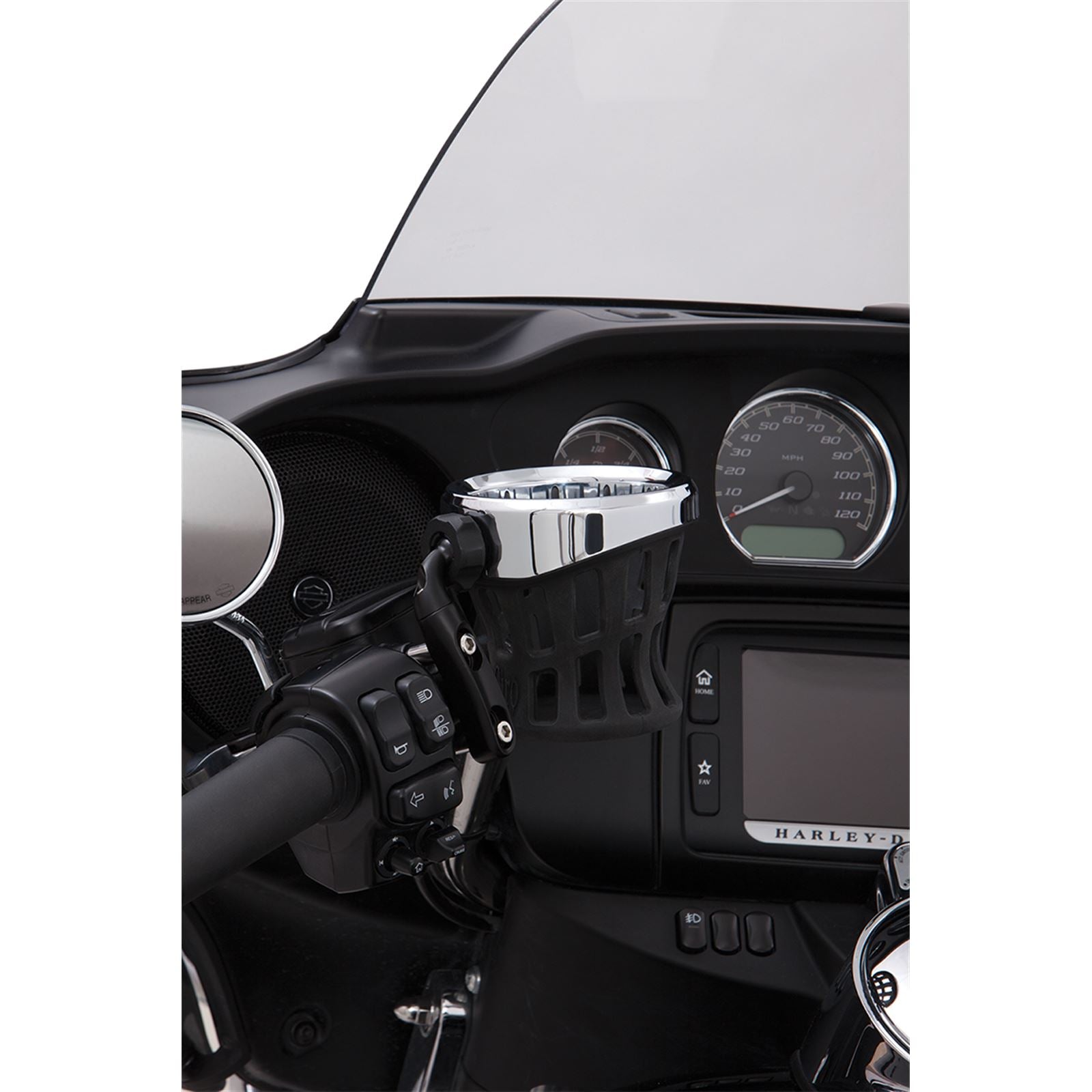 Ciro Chrome Drink Holder with Black Perch Mount [MPN: 50411]_359424