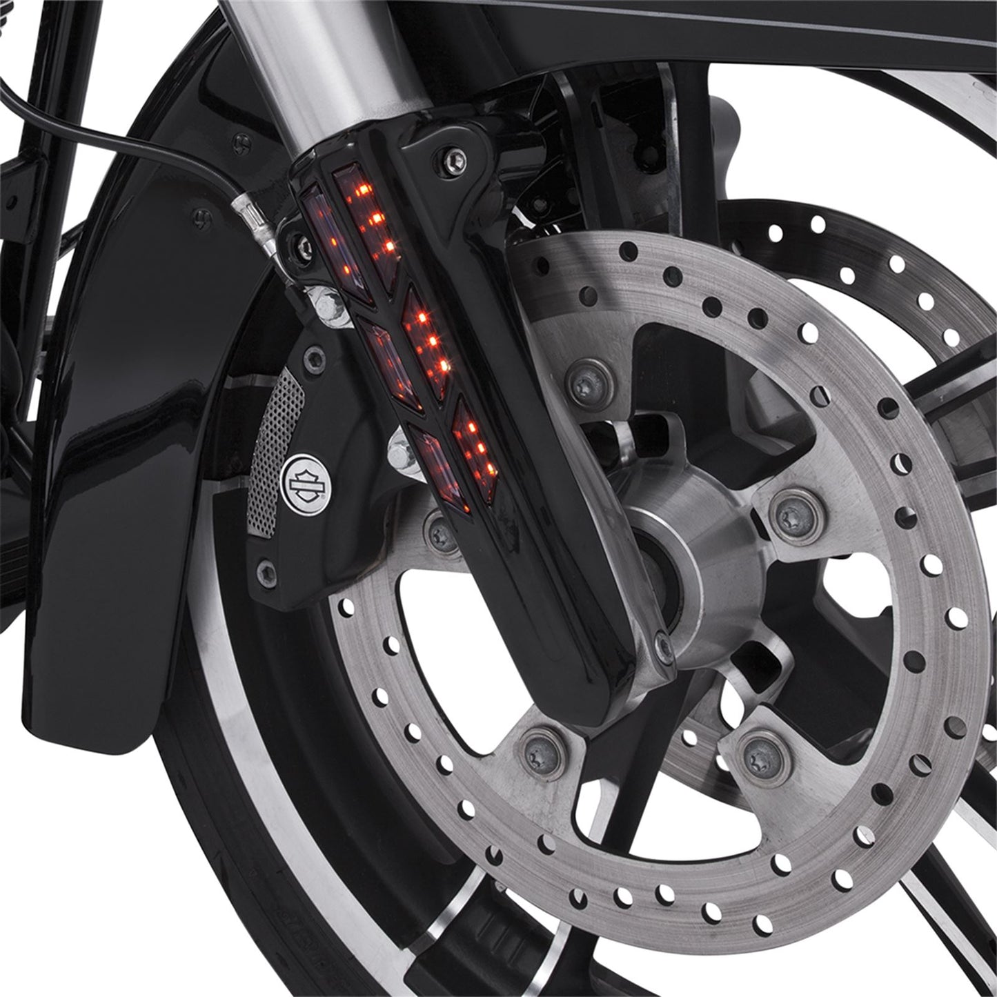 Ciro Forkini Lower Leg Covers - Gloss Black - With LEDs [MPN: 43003]_359410
