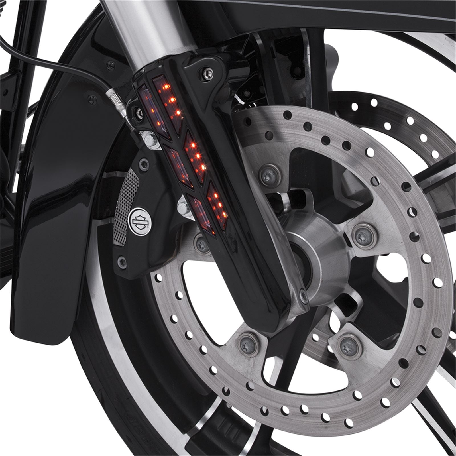 Ciro Forkini Lower Leg Covers - Gloss Black - With LEDs [MPN: 43003]_359410