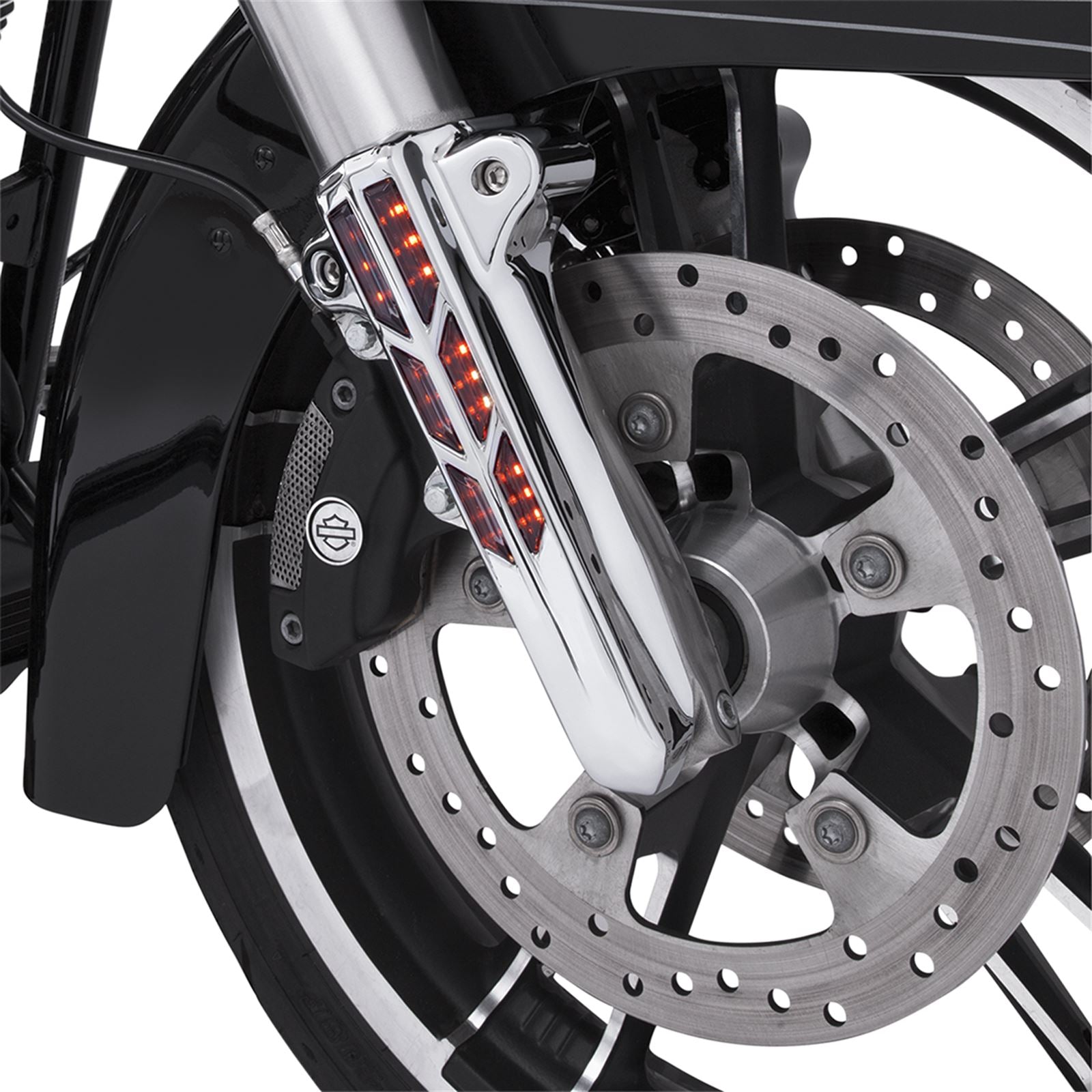 Ciro Forkini Lower Leg Covers - Chrome - With LEDs [MPN: 43001]_359407