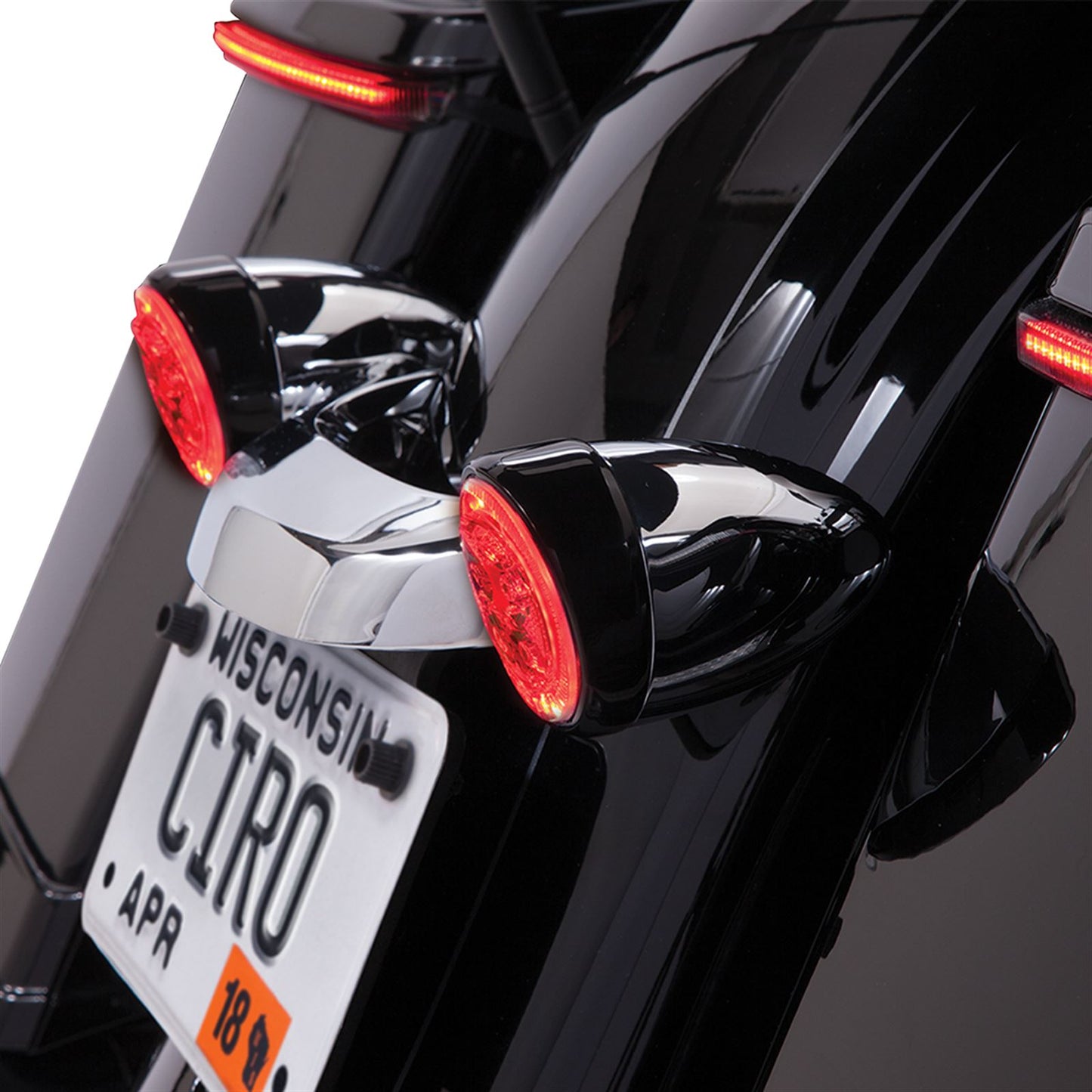 Ciro Rear Signal Light Inserts - Black - Red Lens [MPN: 45421]_359599